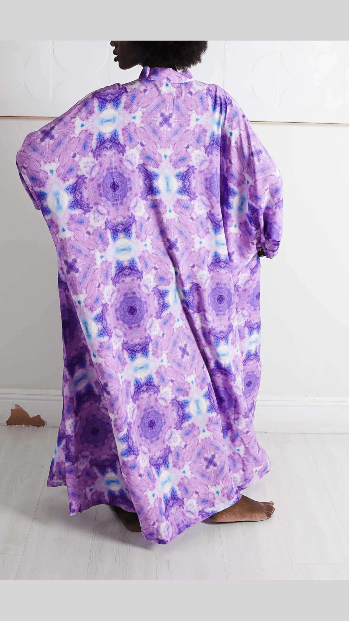 Vibrant Purple Abstract Kaftan