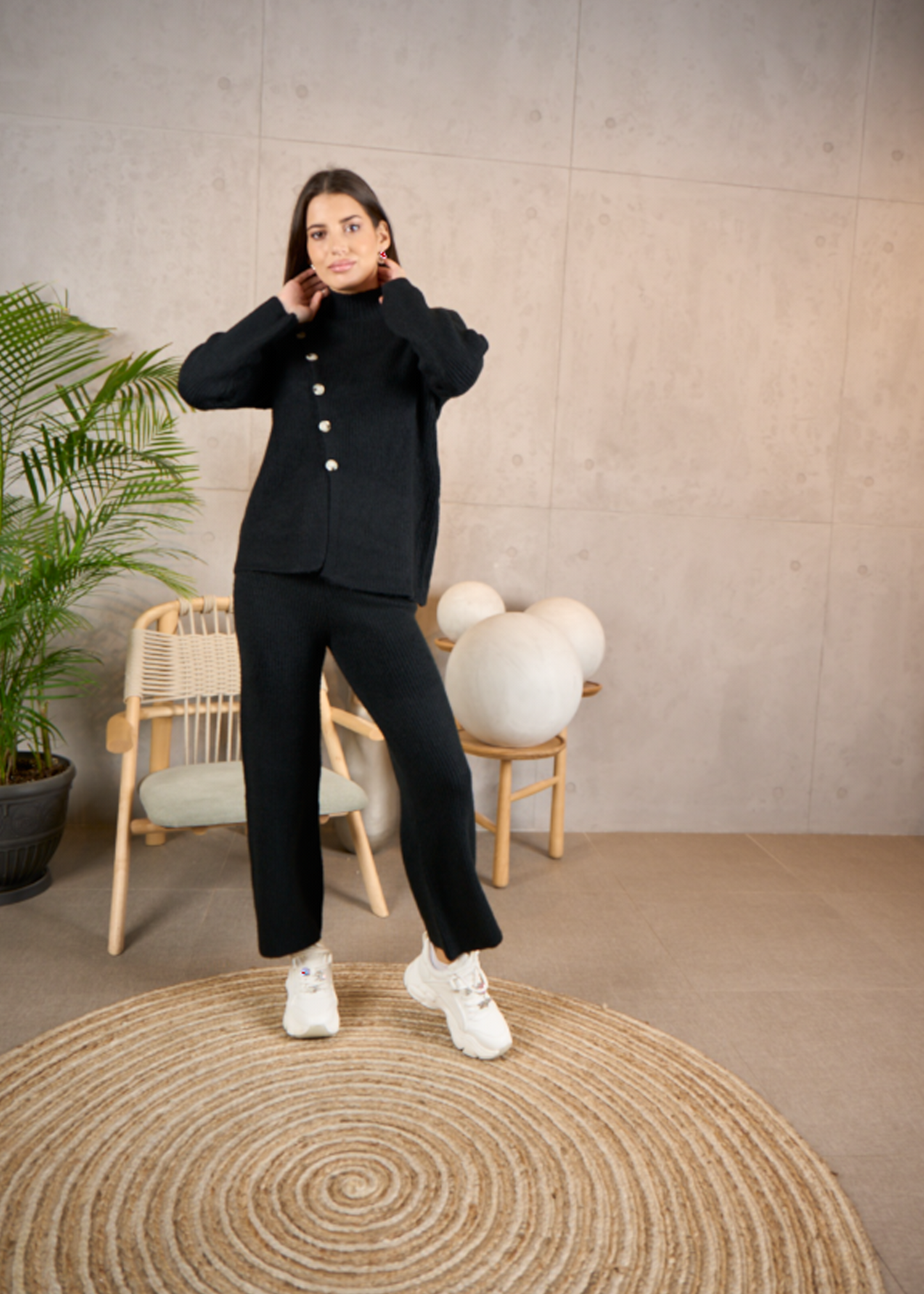 Cozy and Chic Winter Pant and Blouse Set