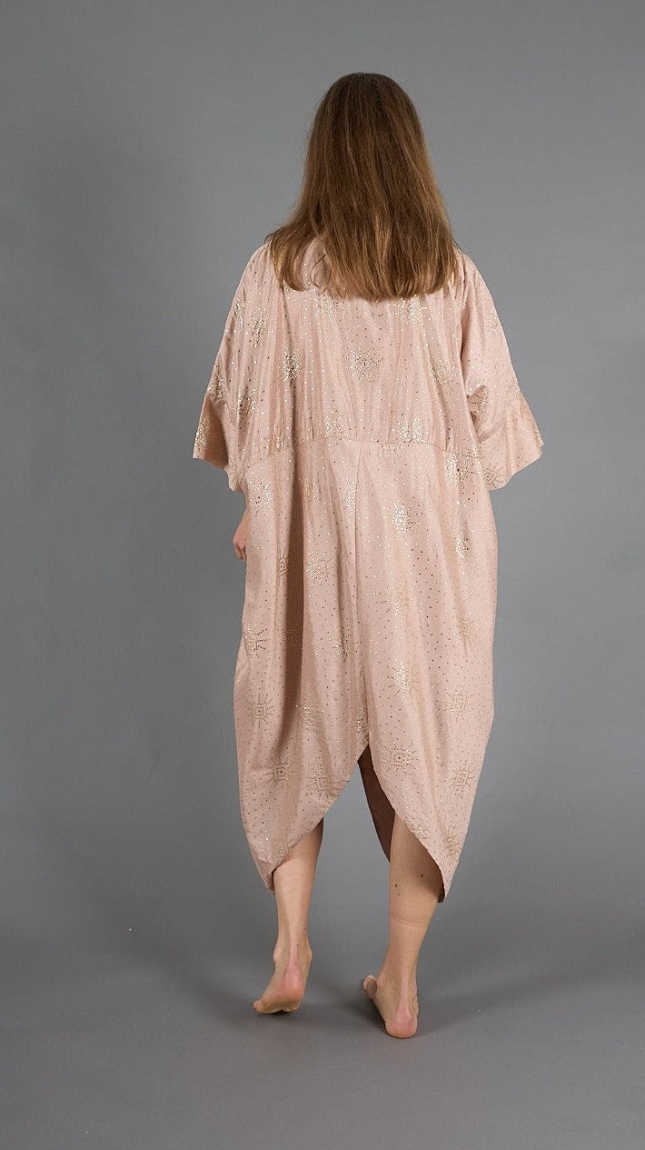 Beige jumpsuit kaftan, lined