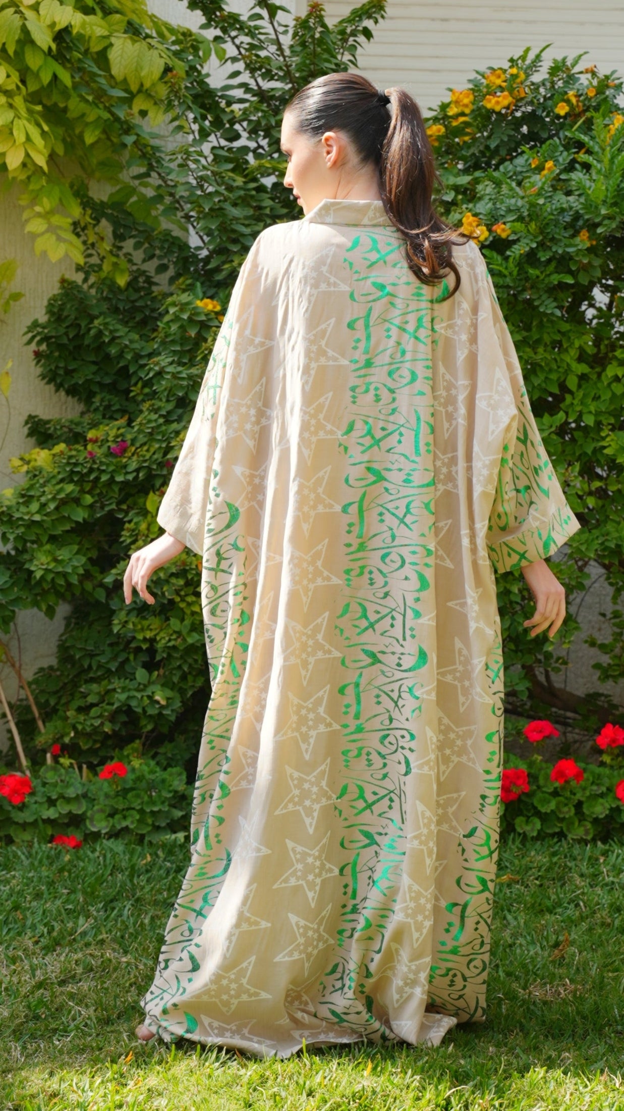 قفطان طويل وجميل بياقة قميص 14