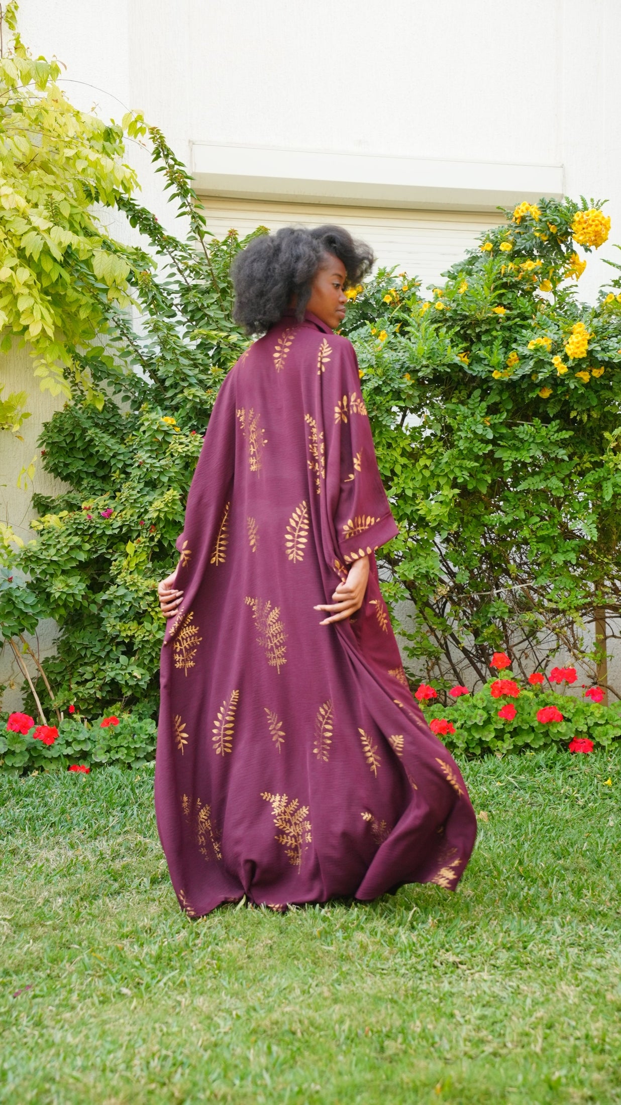 قفطان كستنائي جميل وطويل 51