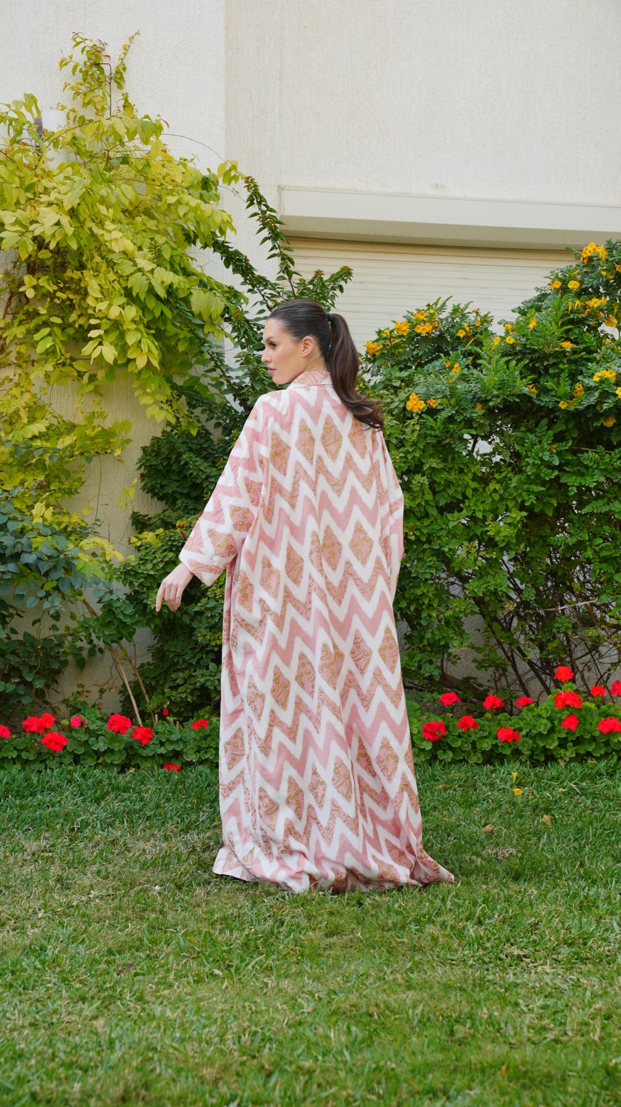 قفطان جميل وطويل بياقة قميص رقم 58