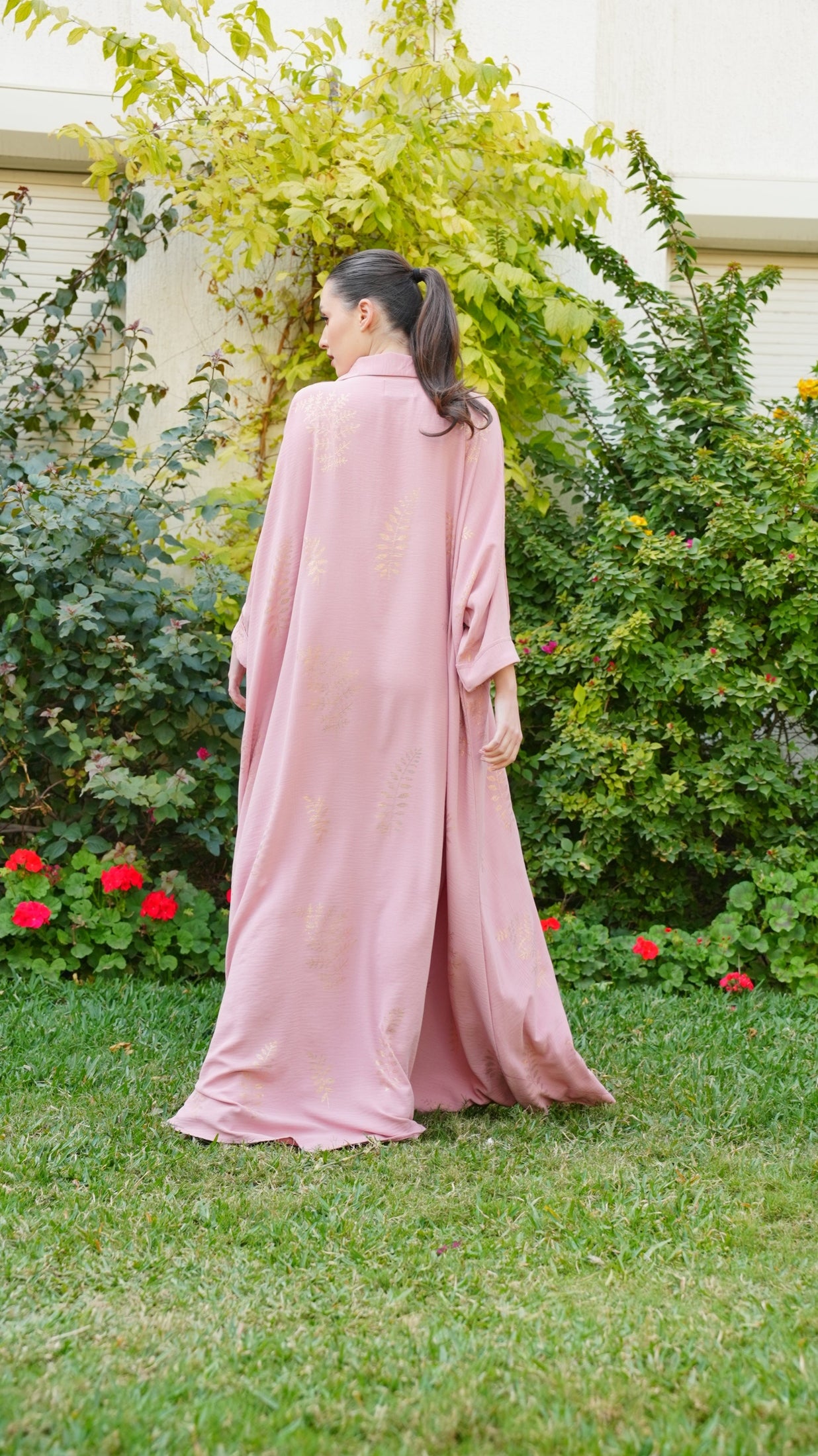 قفطان طويل وجميل بياقة قميص 60