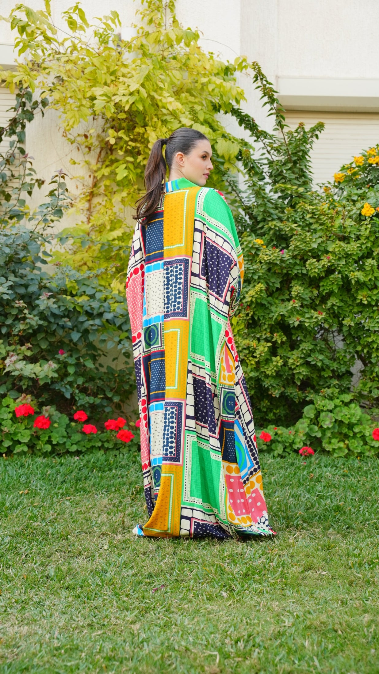 قفطان جميل وطويل بياقة قميص 82