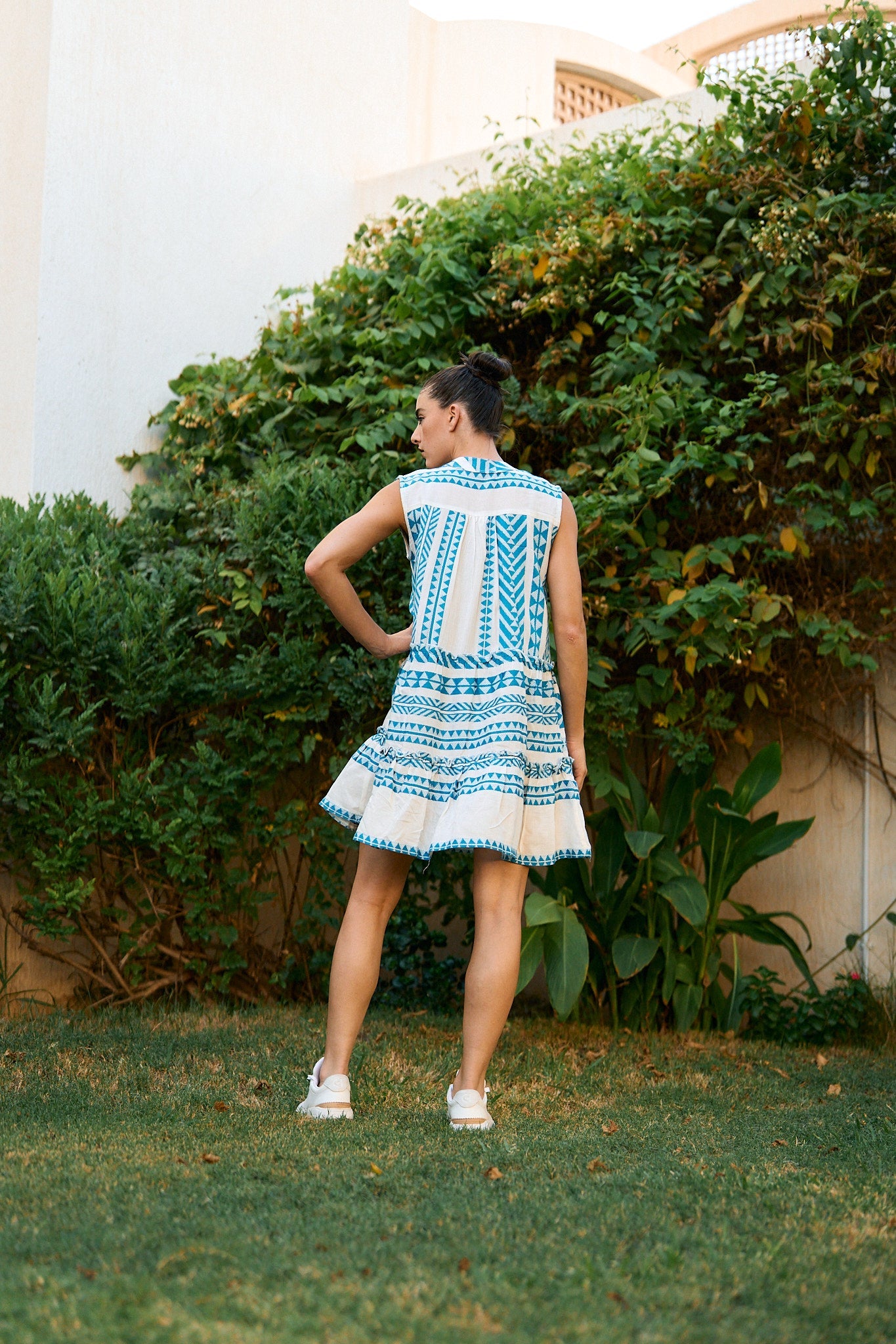 Sleeveless Mini Blue Summer Dress