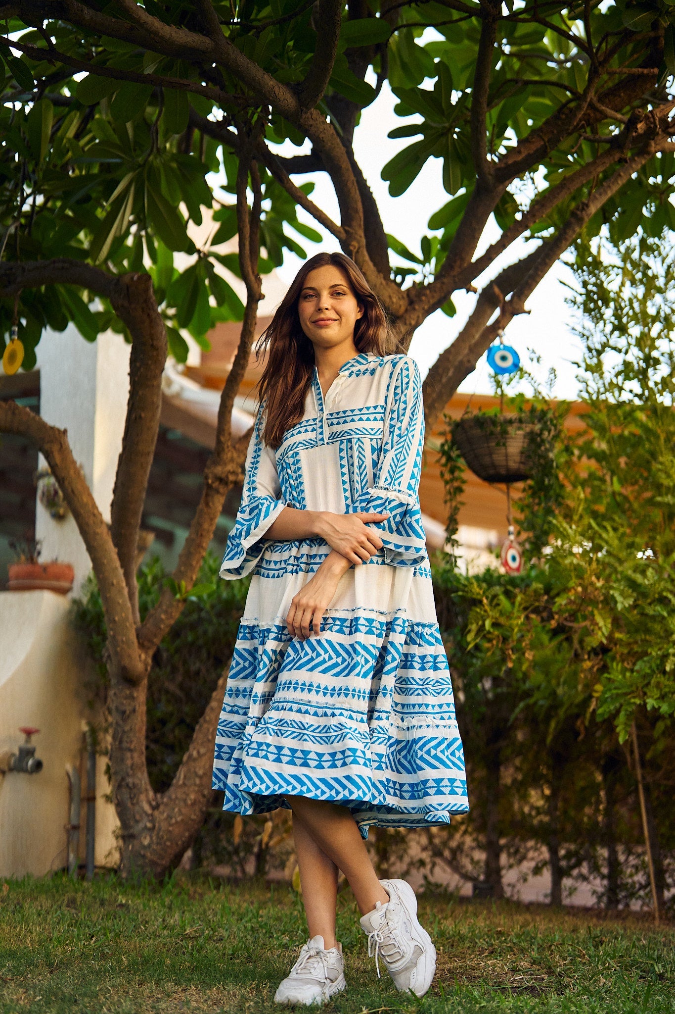 Blue Midi Summer Dress