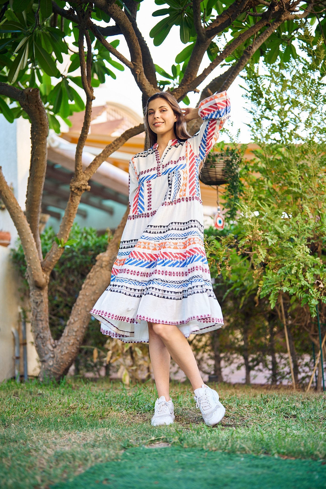 Multi-Color Midi Summer Dress