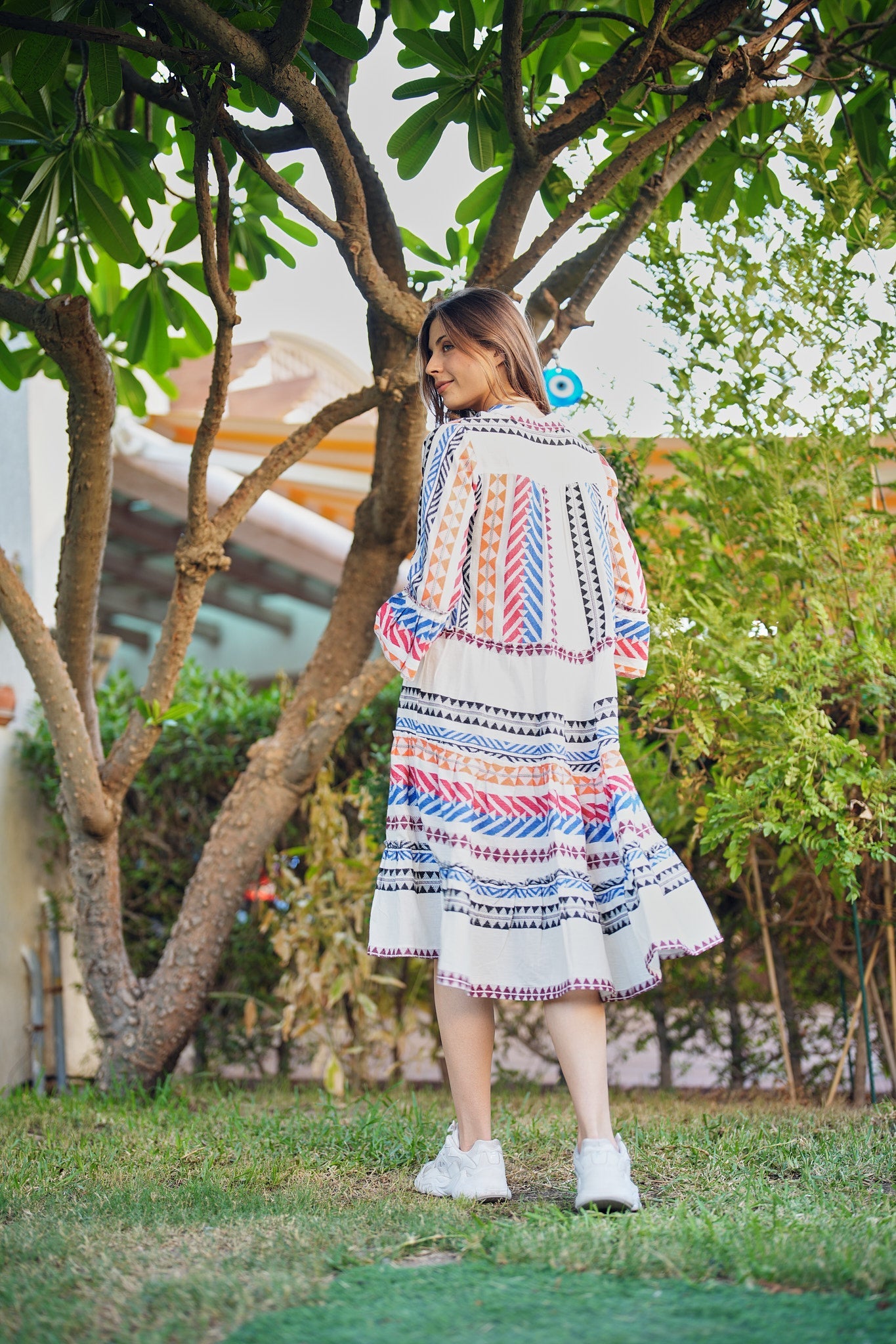 Multi-Color Midi Summer Dress