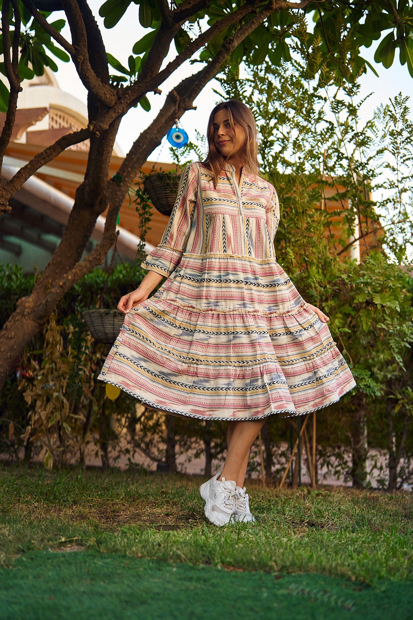 Midi Multi-Color Summer Dress