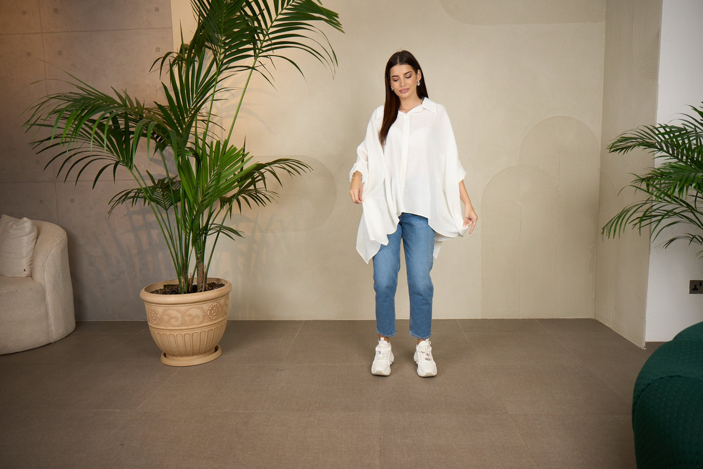 White Oversized Women's Shirt