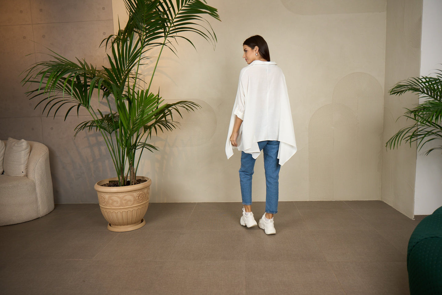 White Oversized Women's Shirt