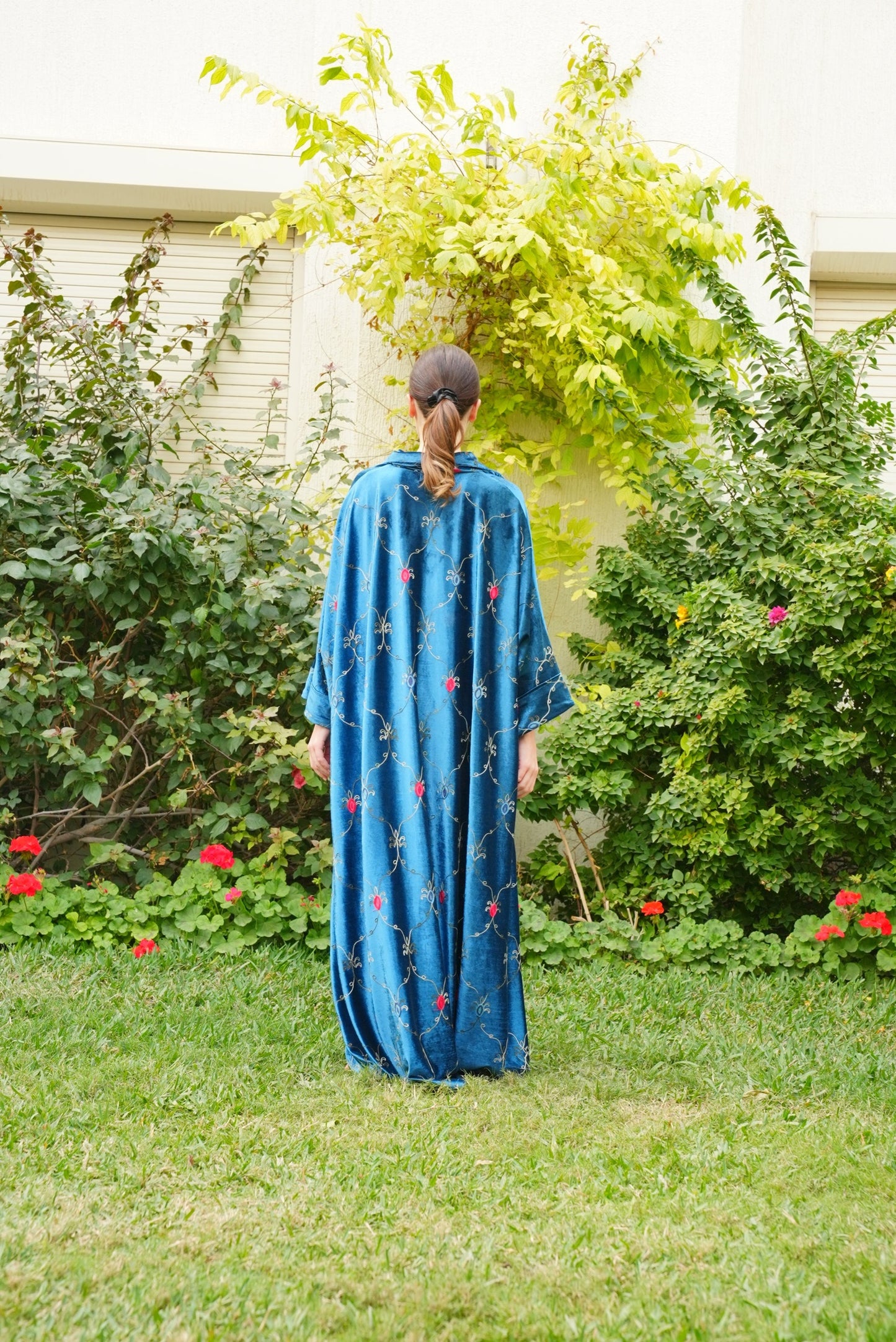 Blue Embrooidered Kaftan