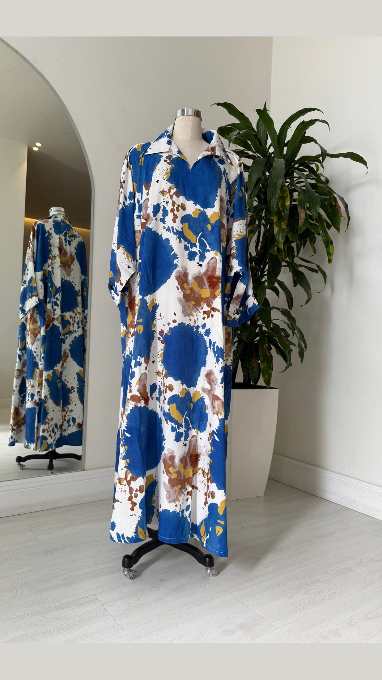 Shirt Collar Elegant Kaftan 223