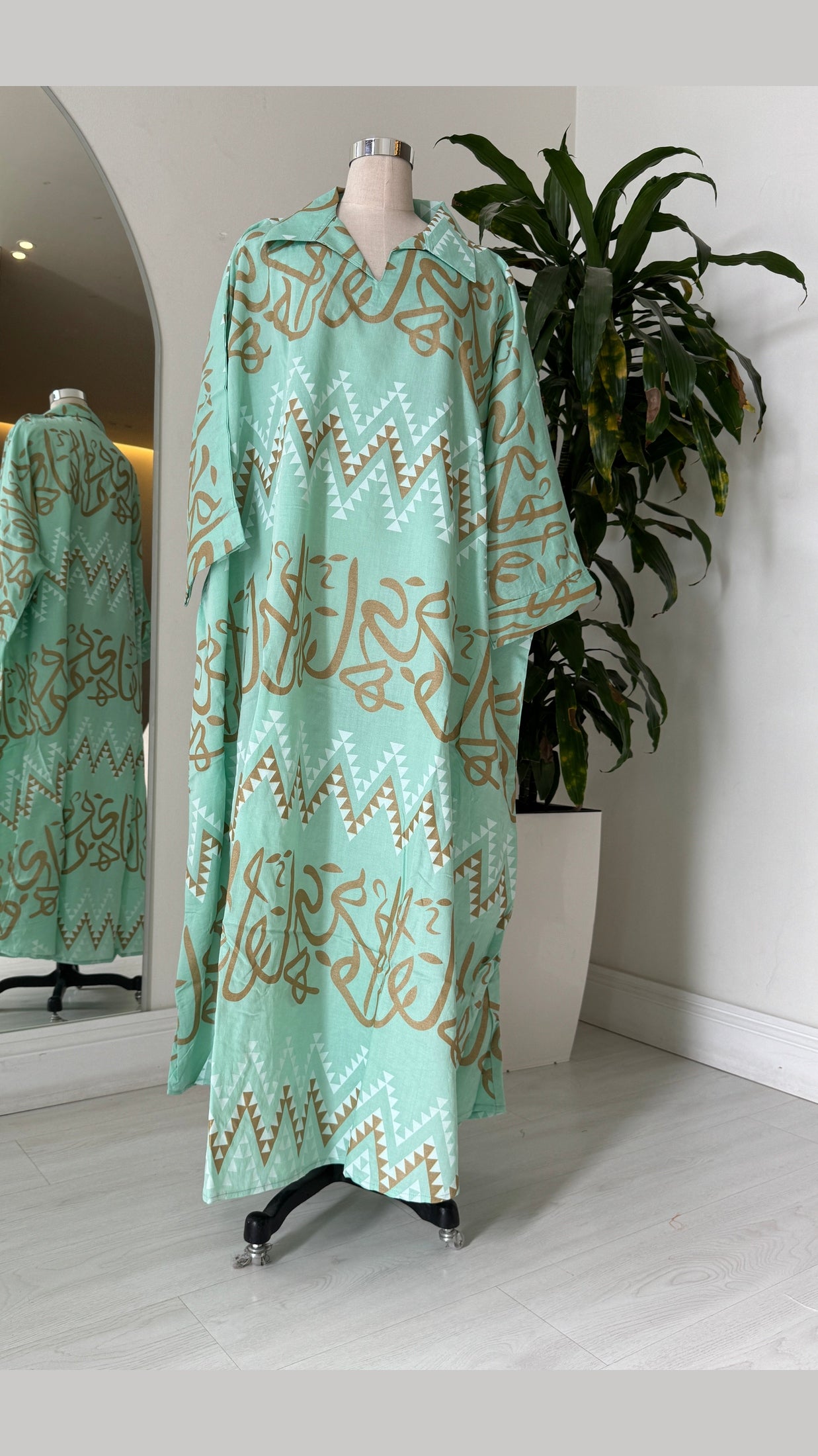 Shirt Collar Elegant Kaftan 222