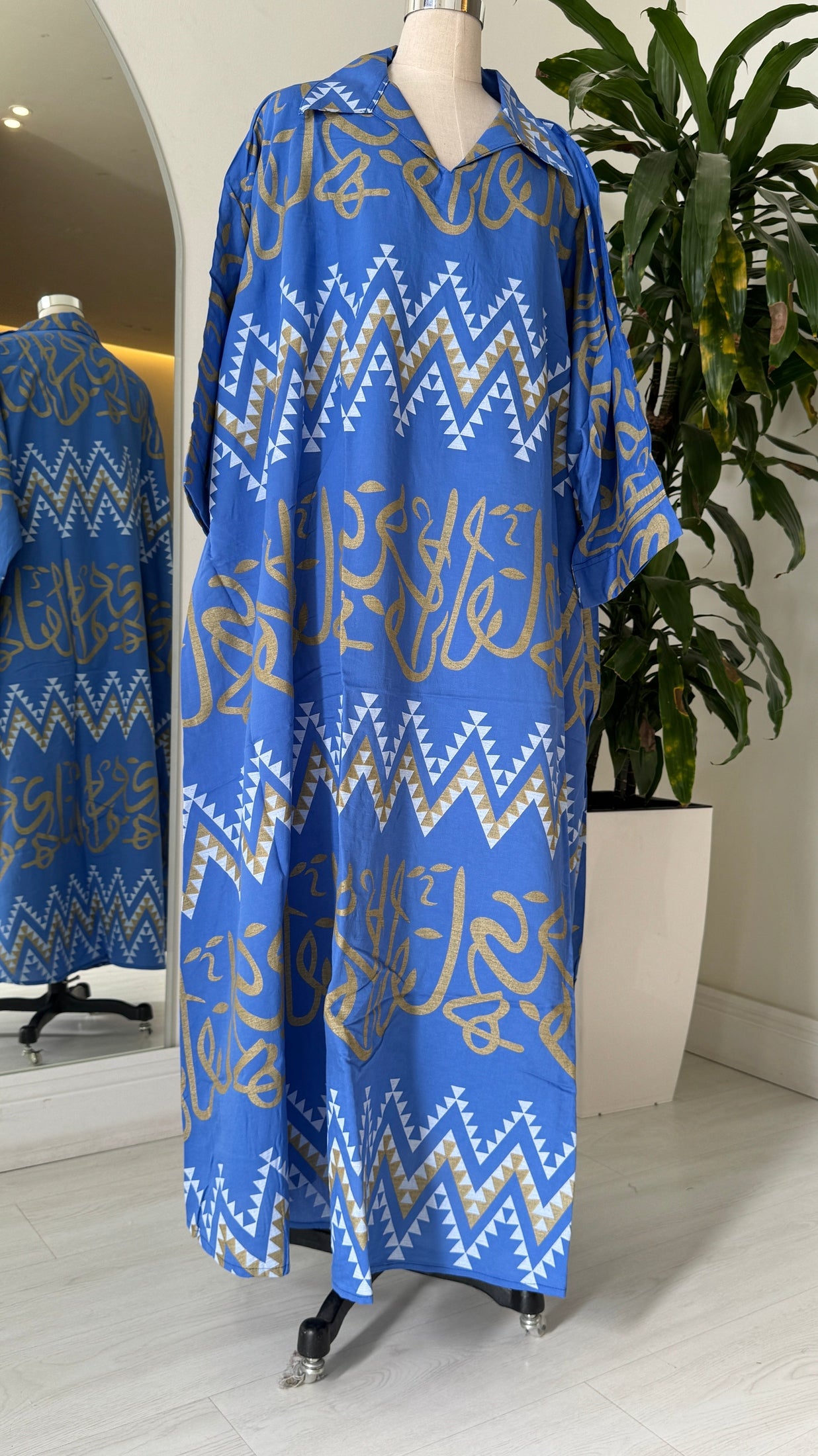 Shirt Collar Elegant Kaftan 221