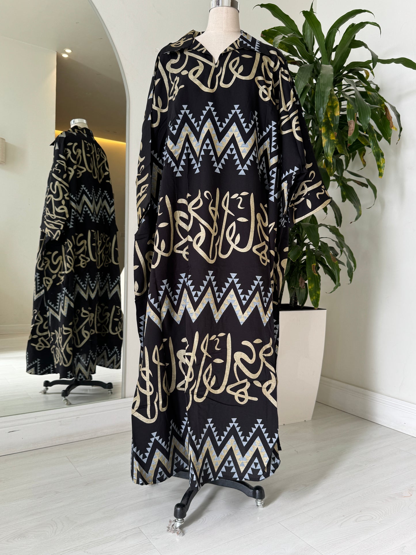 Shirt Collar Elegant Kaftan 220