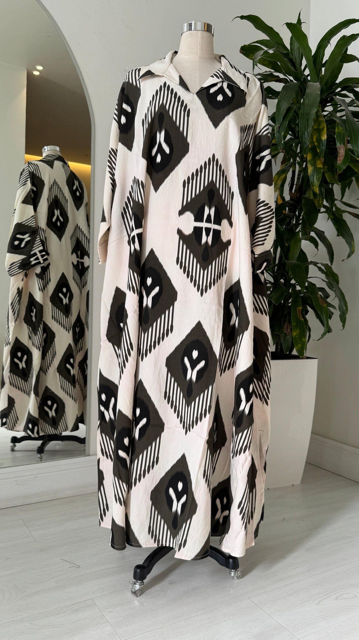 Shirt Collar Elegant Kaftan 216