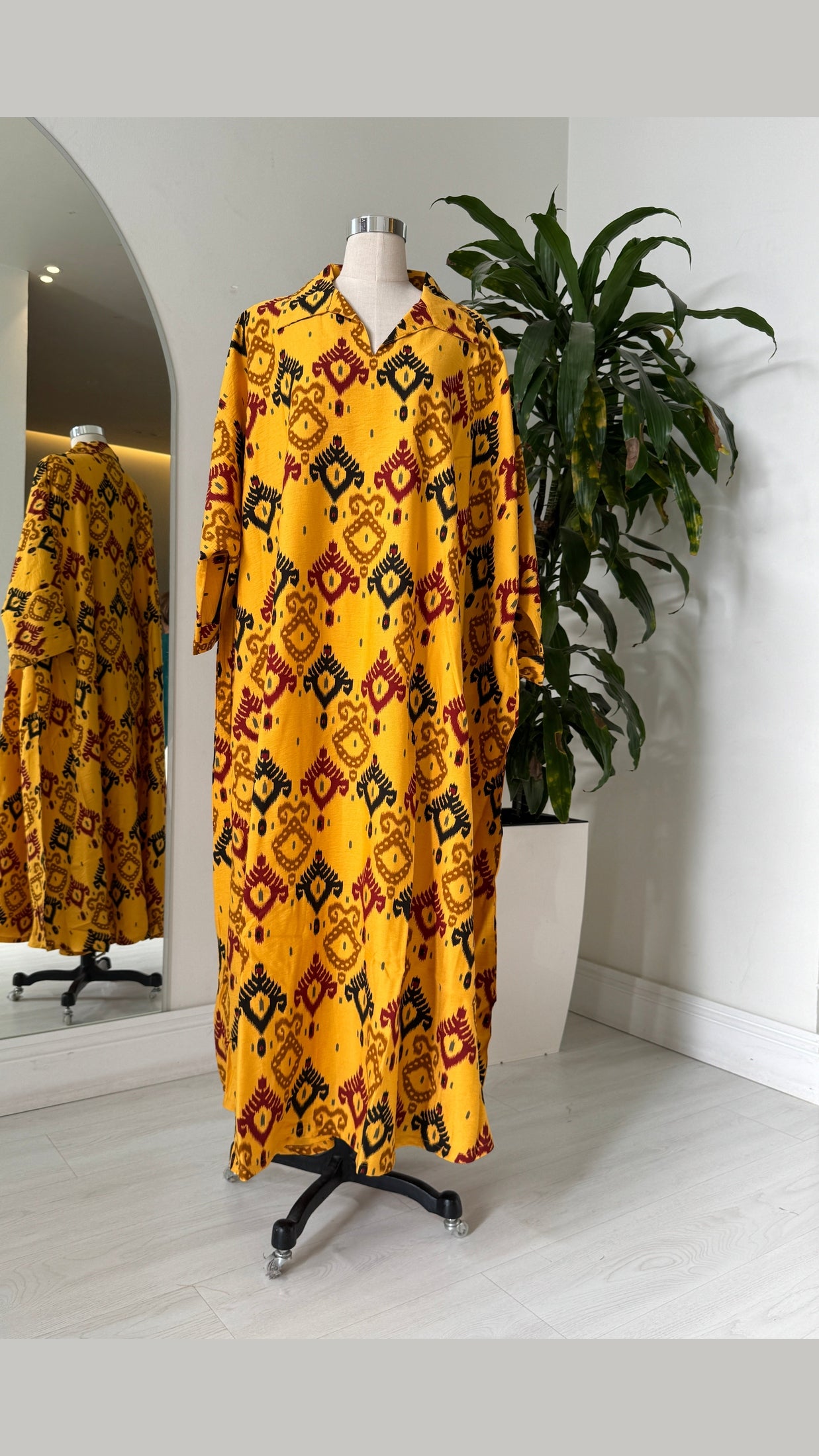 Shirt Collar Elegant Kaftan 213