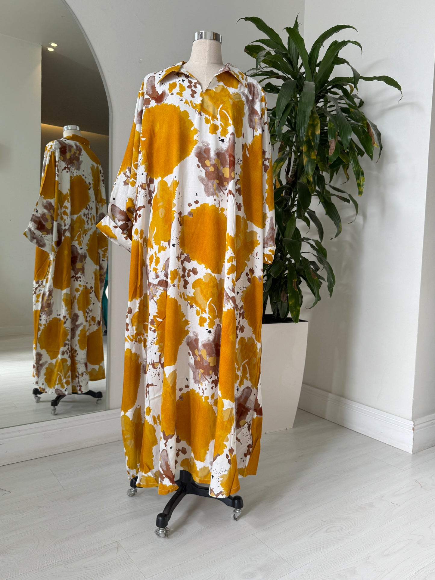 Shirt Collar Elegant Kaftan 212