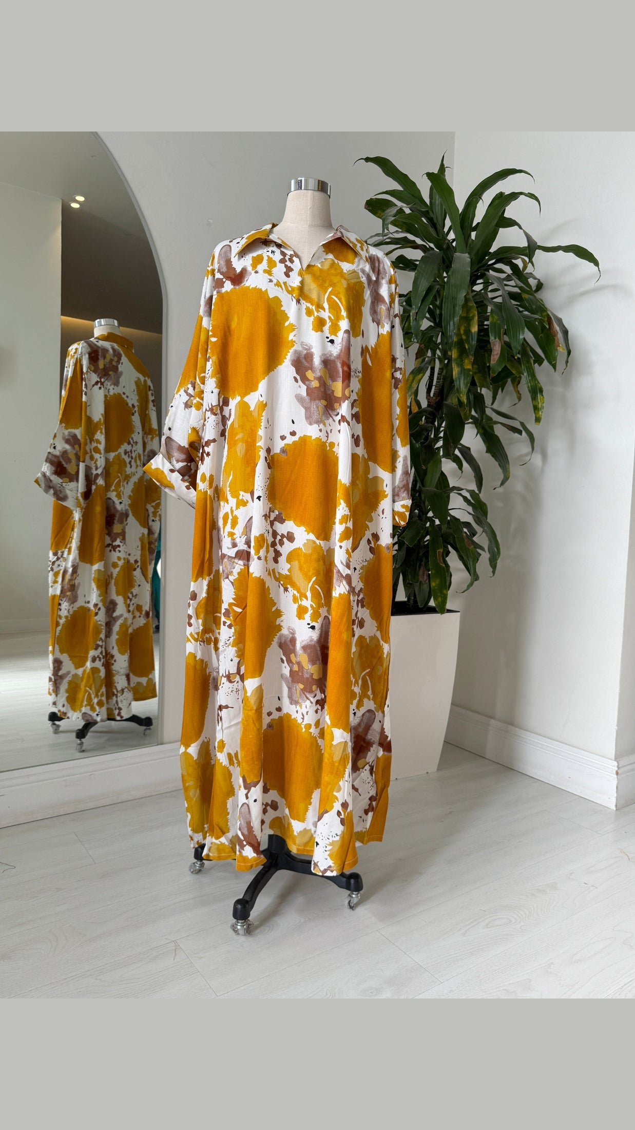 Shirt Collar Elegant Kaftan 212