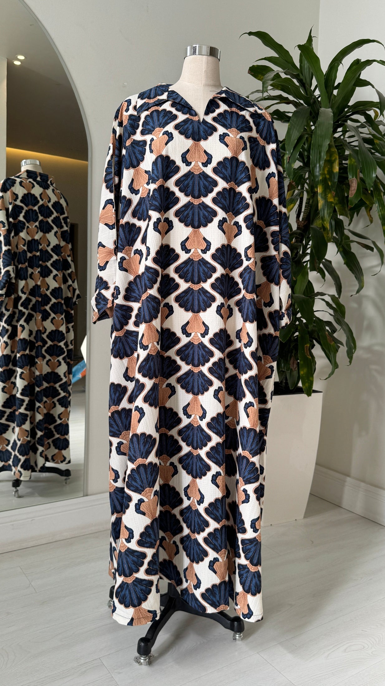 Shirt Collar Elegant Kaftan 210