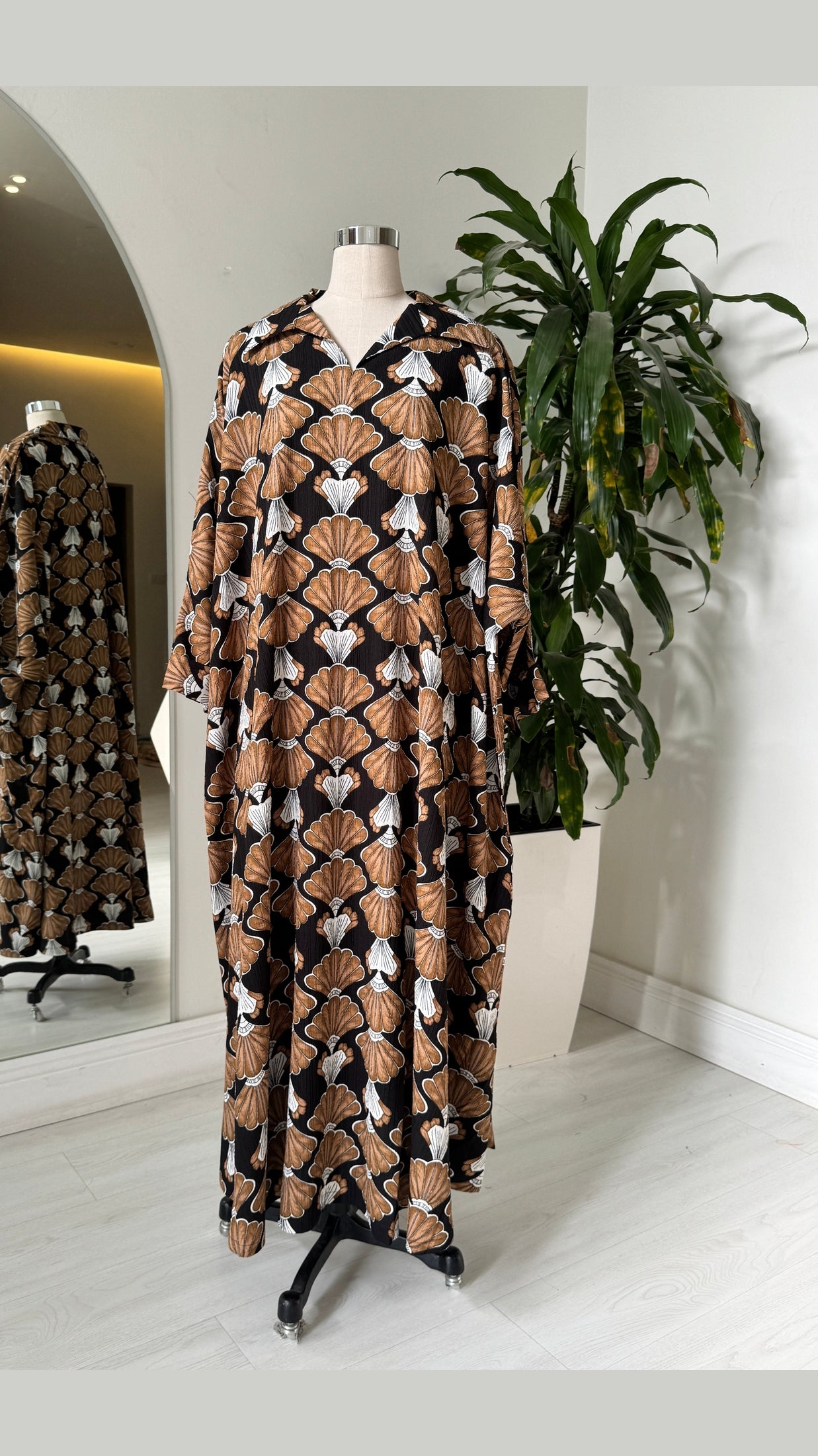 Shirt Collar Elegant Kaftan 207