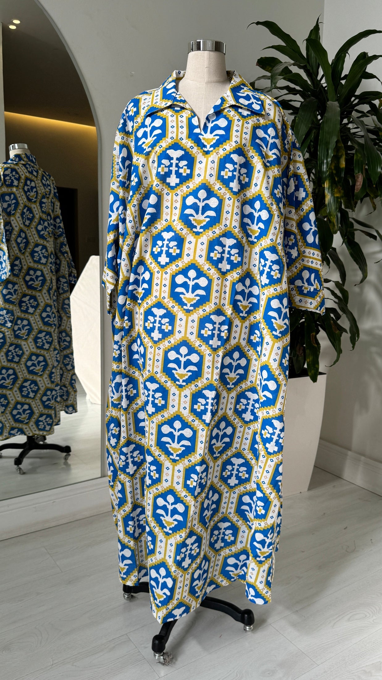 Shirt Collar Elegant Kaftan 205