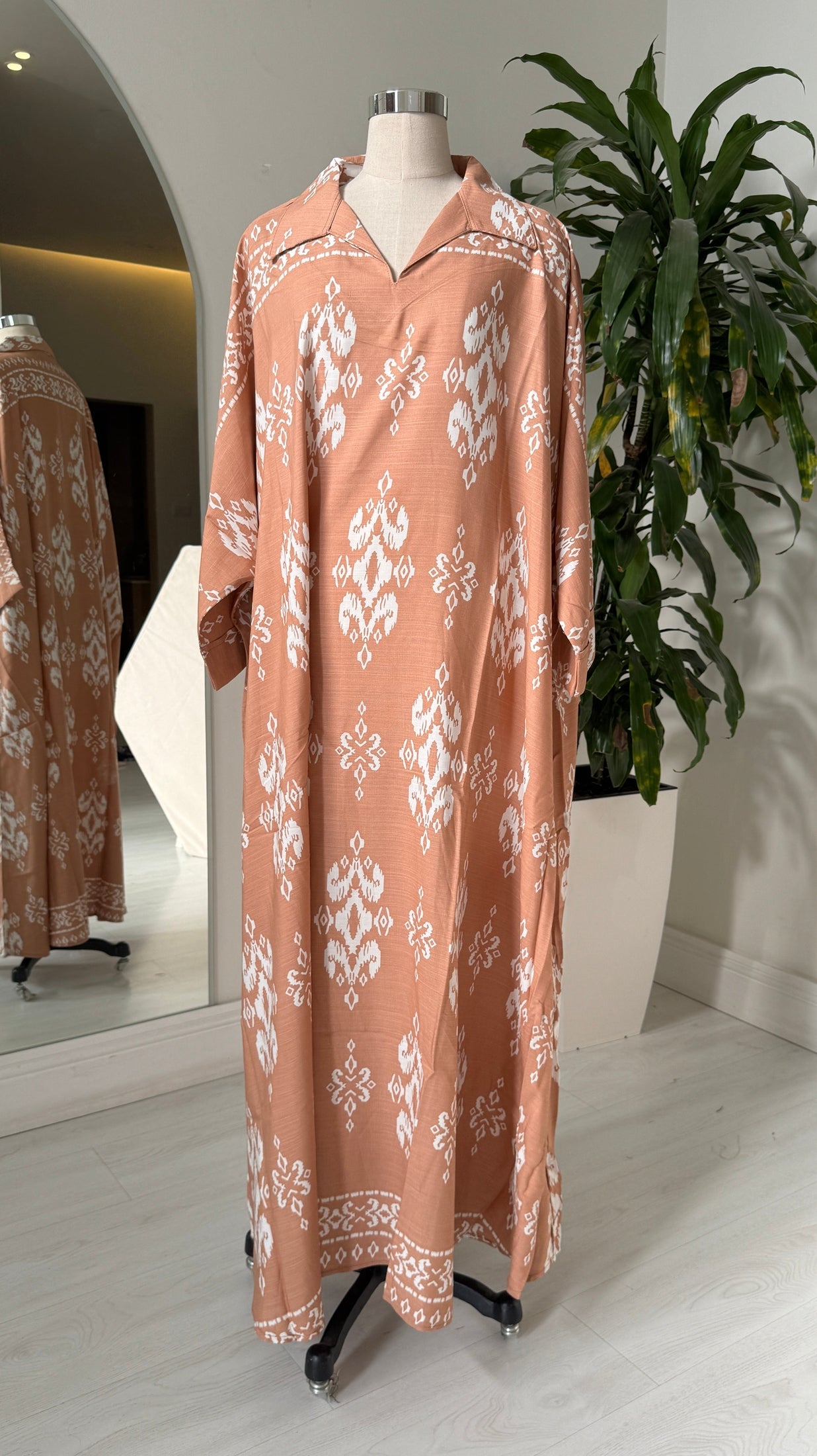 Shirt Collar Elegant Kaftan 203