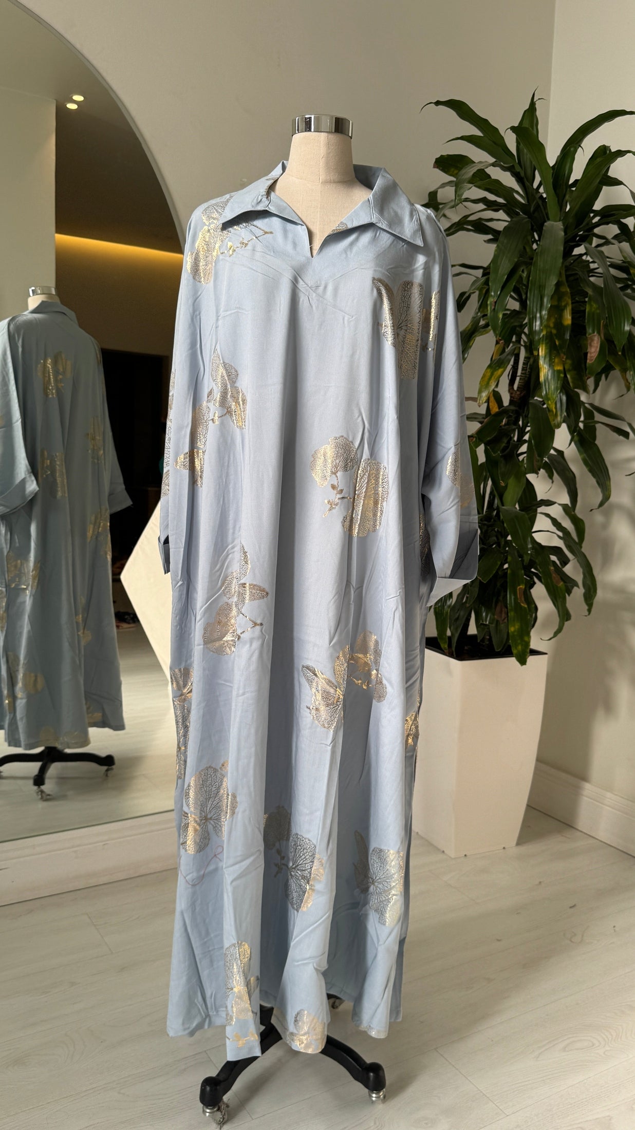 Shirt Collar Elegant Kaftan 201