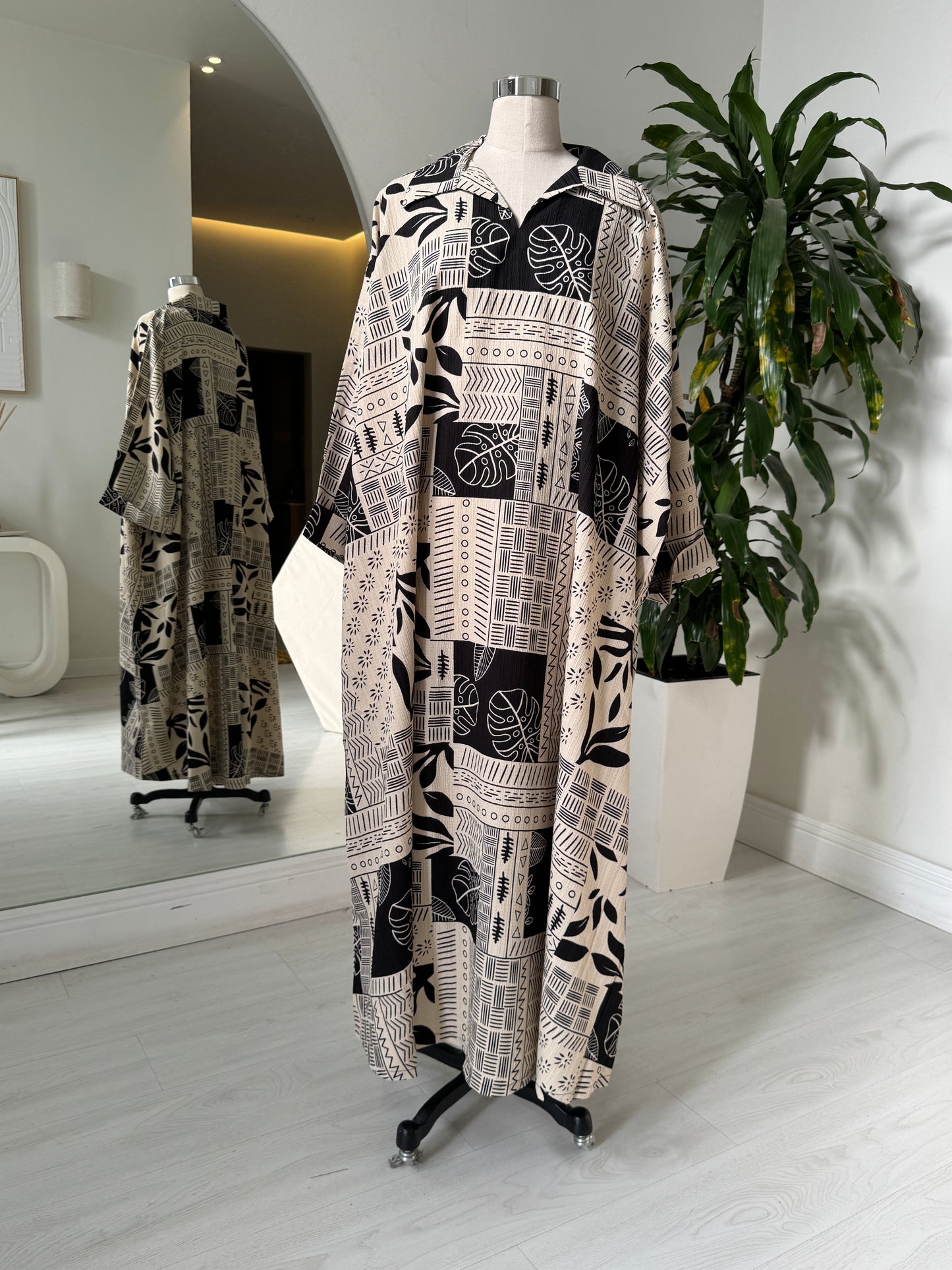 Shirt Collar Elegant Kaftan 239