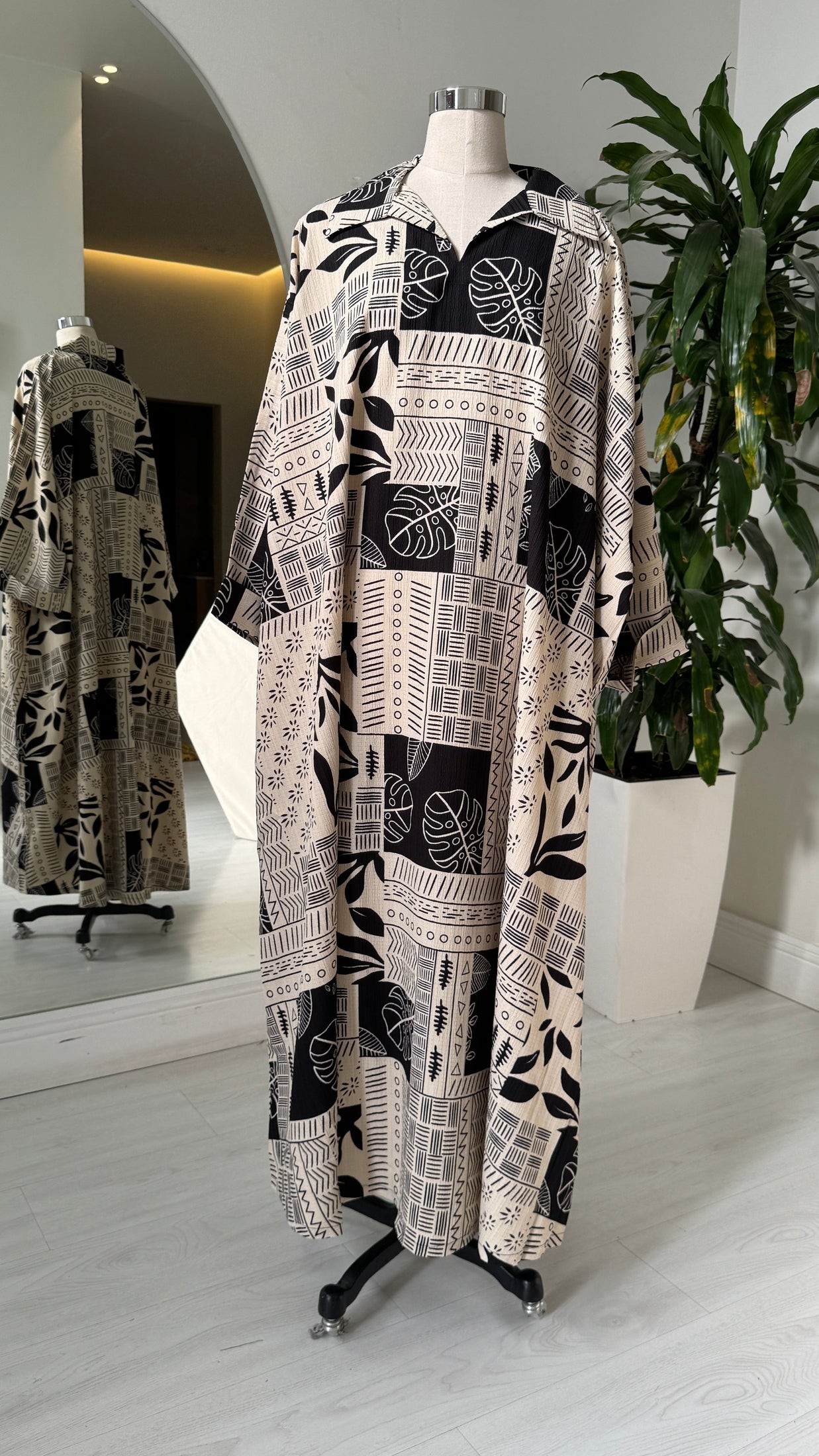 Shirt Collar Elegant Kaftan 239