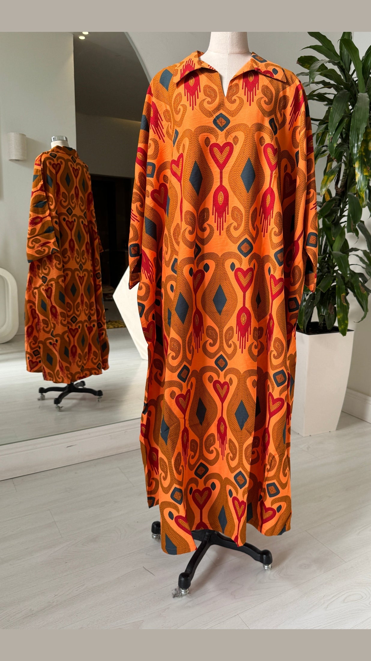 Shirt Collar Elegant Kaftan 237