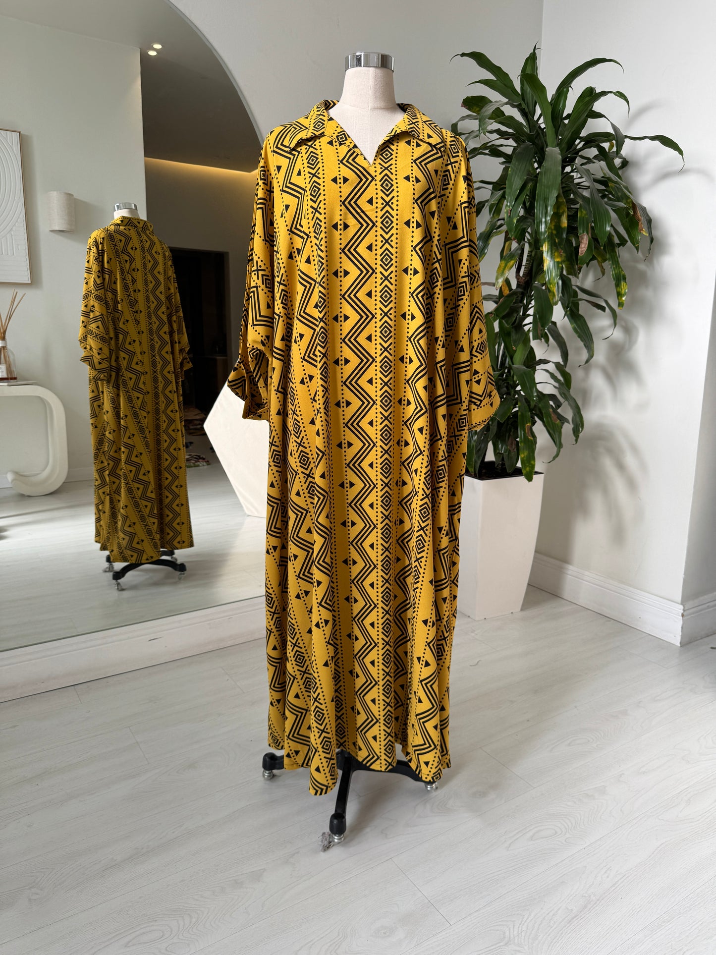 Shirt Collar Elegant Kaftan 232