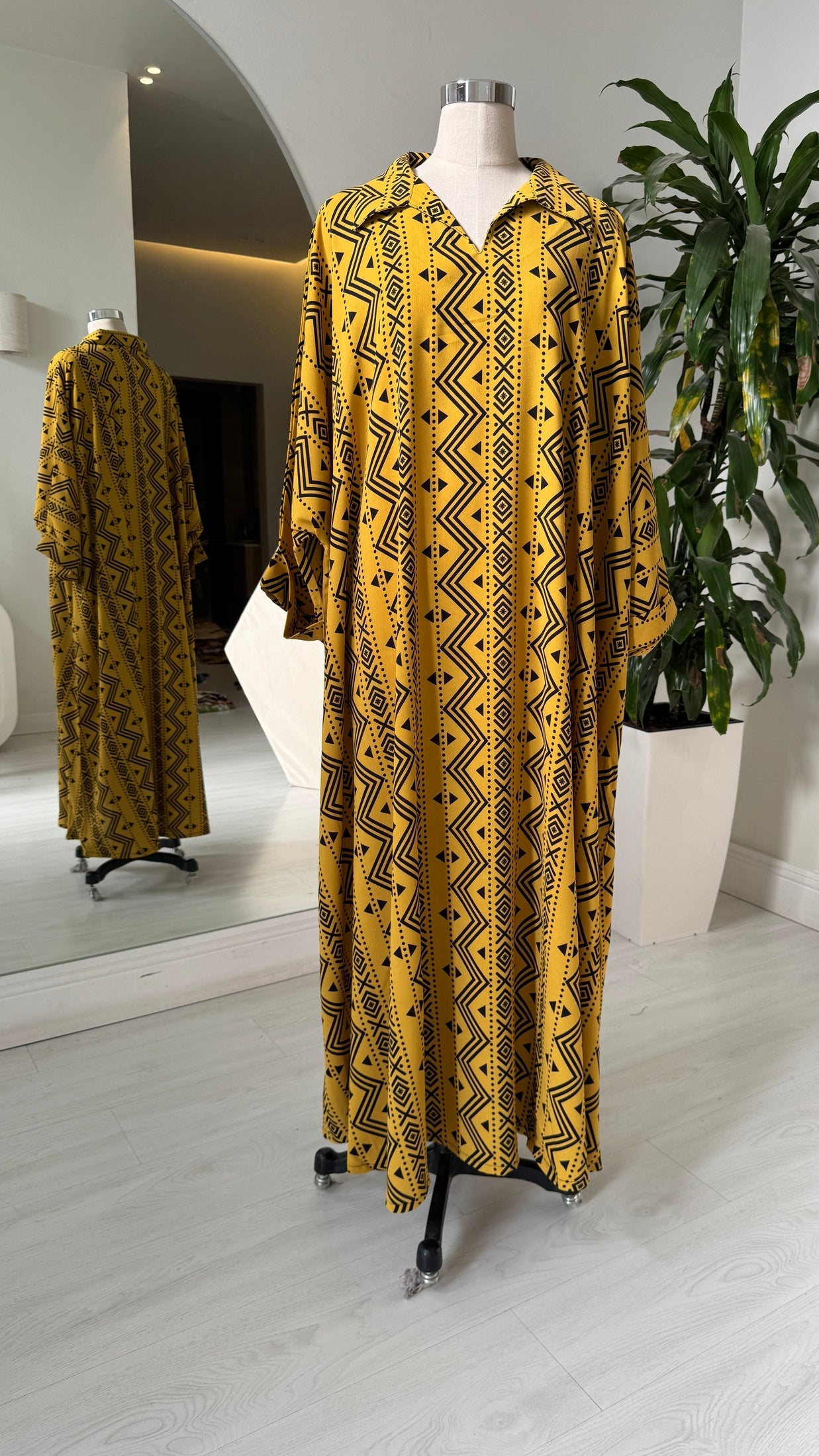 Shirt Collar Elegant Kaftan 232