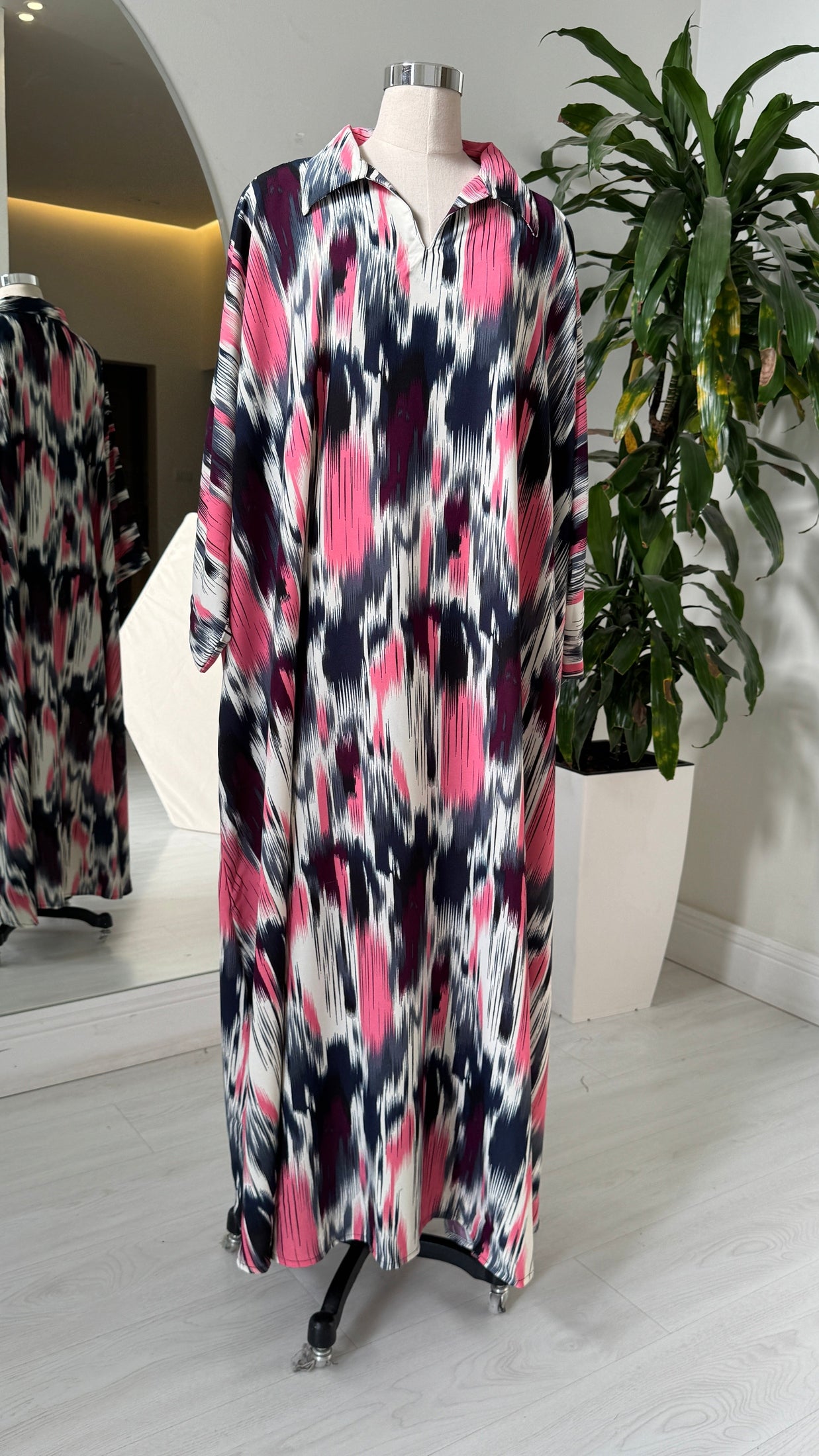 Shirt Collar Elegant Kaftan 230