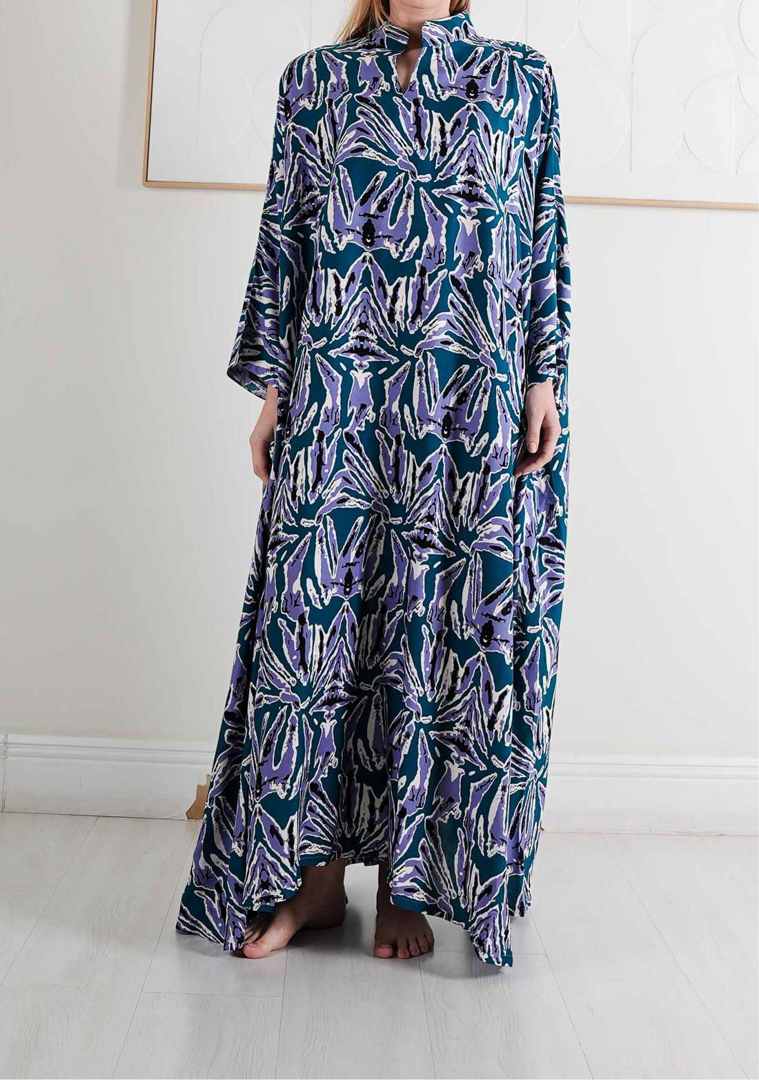Effortless Elegance: Teal and Purple Delight
