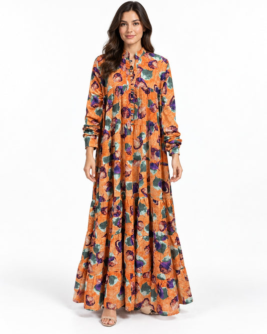 A-Line Flow Layer cotton kaftan 12
