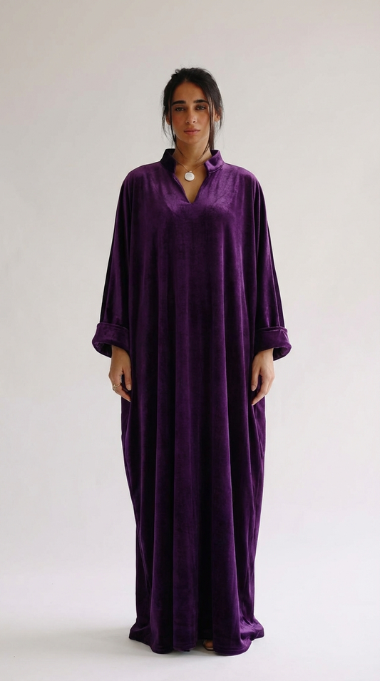 Royal Amethyst Velvet Kaftan