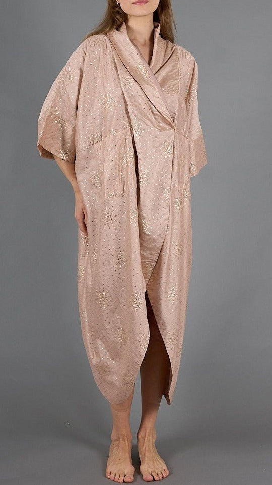 Beige jumpsuit kaftan, lined