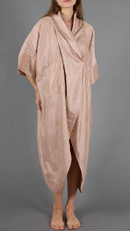 Beige jumpsuit kaftan, lined