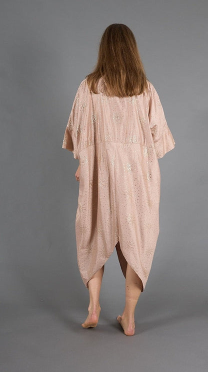 Beige jumpsuit kaftan, lined