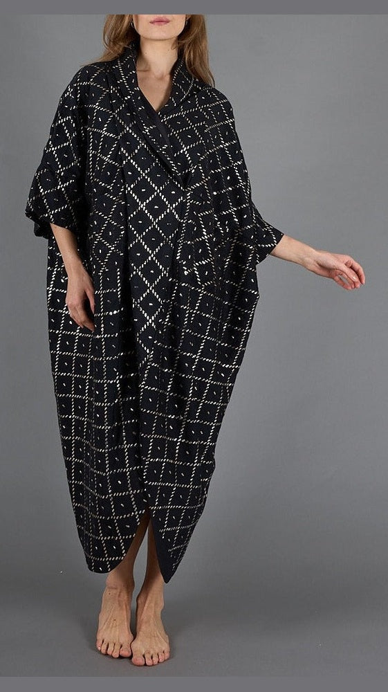 Jumpsuit black kaftan, lined