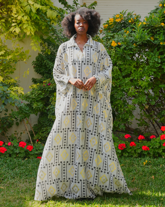 Shirt Collar Beautiful & Tall Kaftan 8 Gray