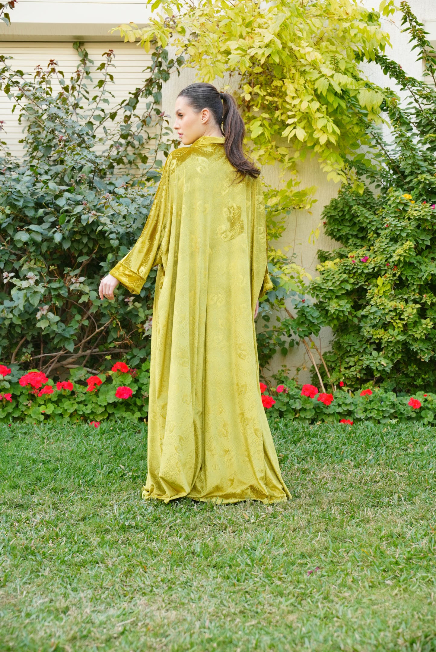 Velvet green Beautiful & Tall Kaftan 87