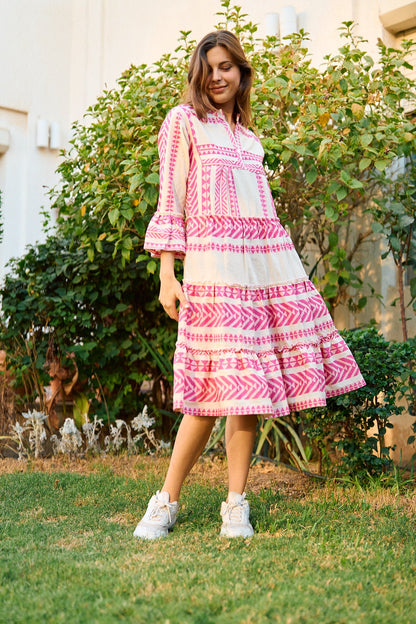 Pink Midi Summer Dress