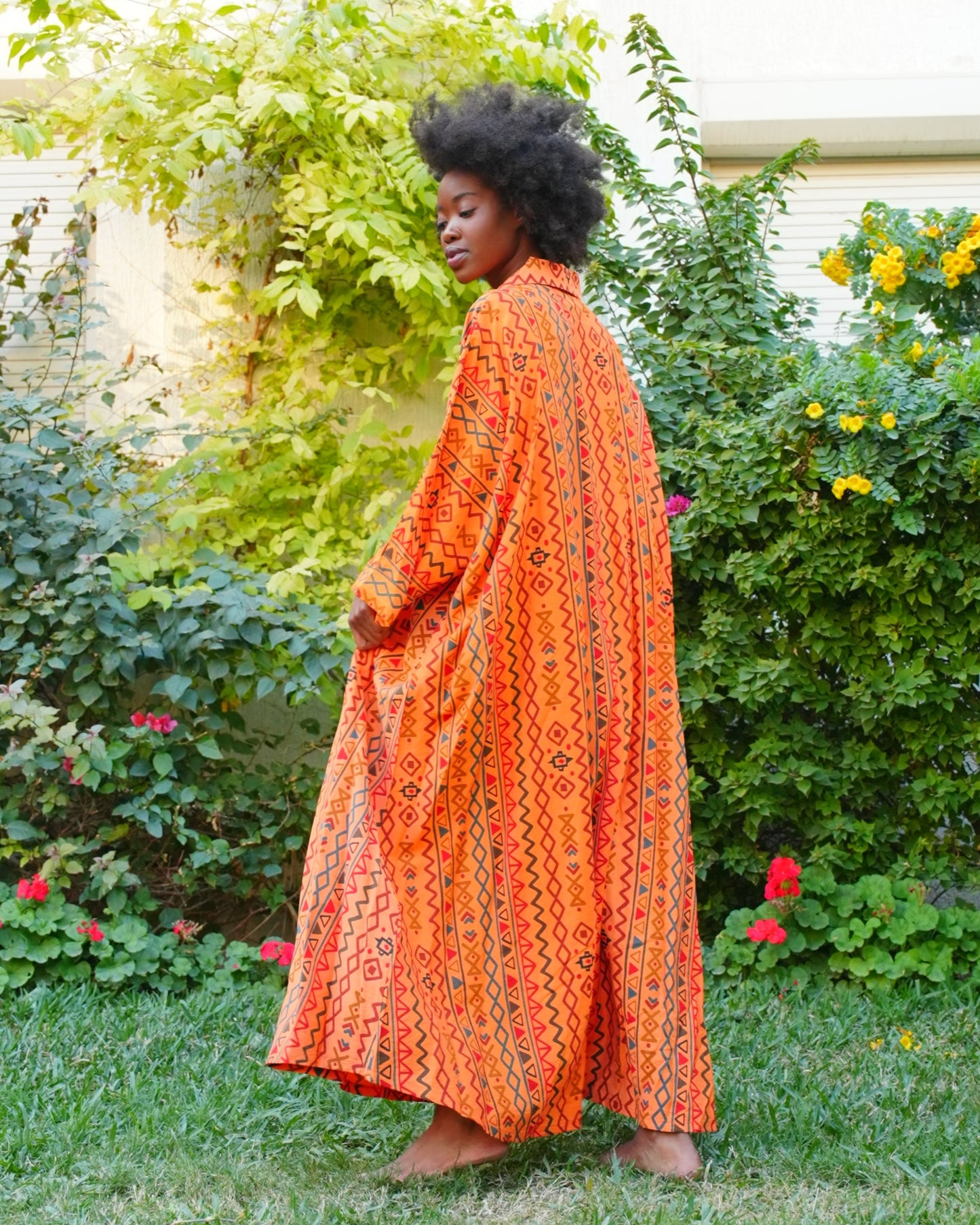 Boho Orange Kaftan