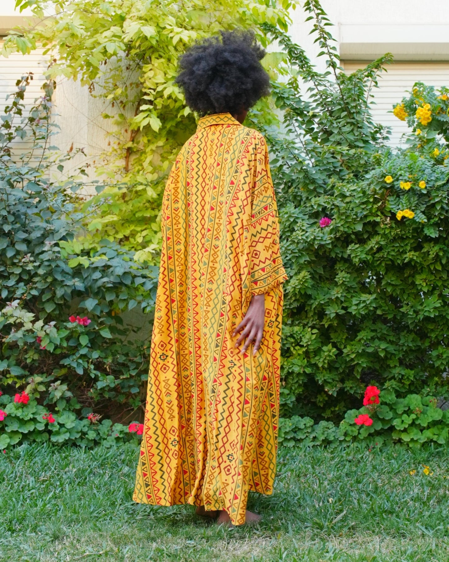 Boho Yellow Kaftan