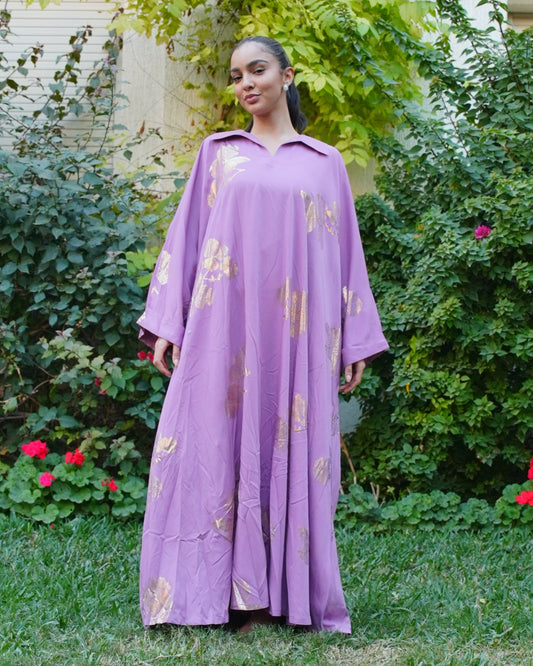 Light Purple with Gold Kaftan