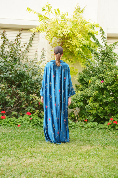 Blue Embrooidered Kaftan