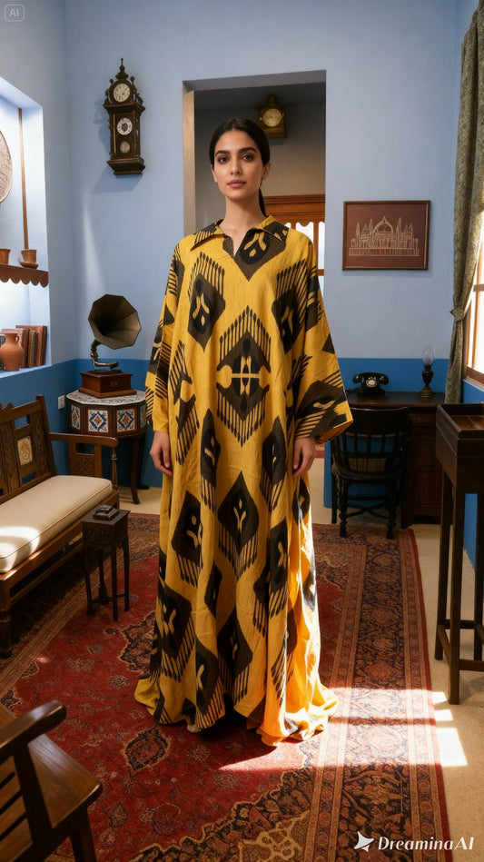 Shirt Collar Elegant Kaftan 235